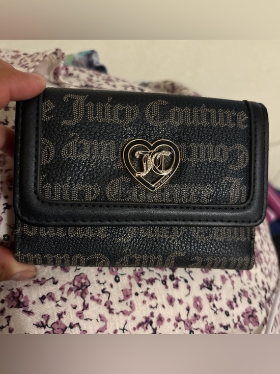 Juicy Couture Handbags - Juicy Couture Black Logo Heart-Emblem Wallet